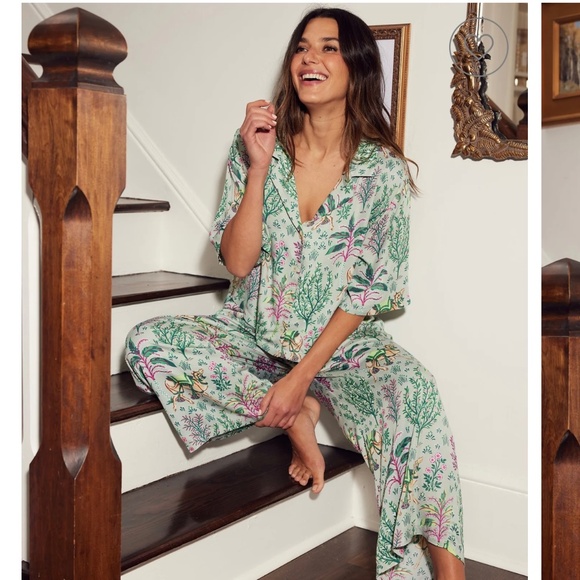 NEW Printfresh Satin Wildest Dreams Set in SOLD OUT Red Pandas/Soft Mint 2X - Picture 2 of 16